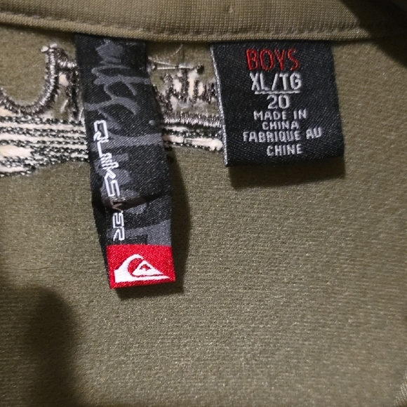 (J34) Quiksilver Men's Green Jacket - Picture 7 of 7